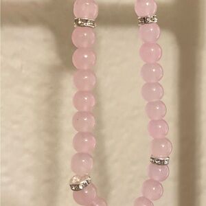 Rose quartz crystal bracelet